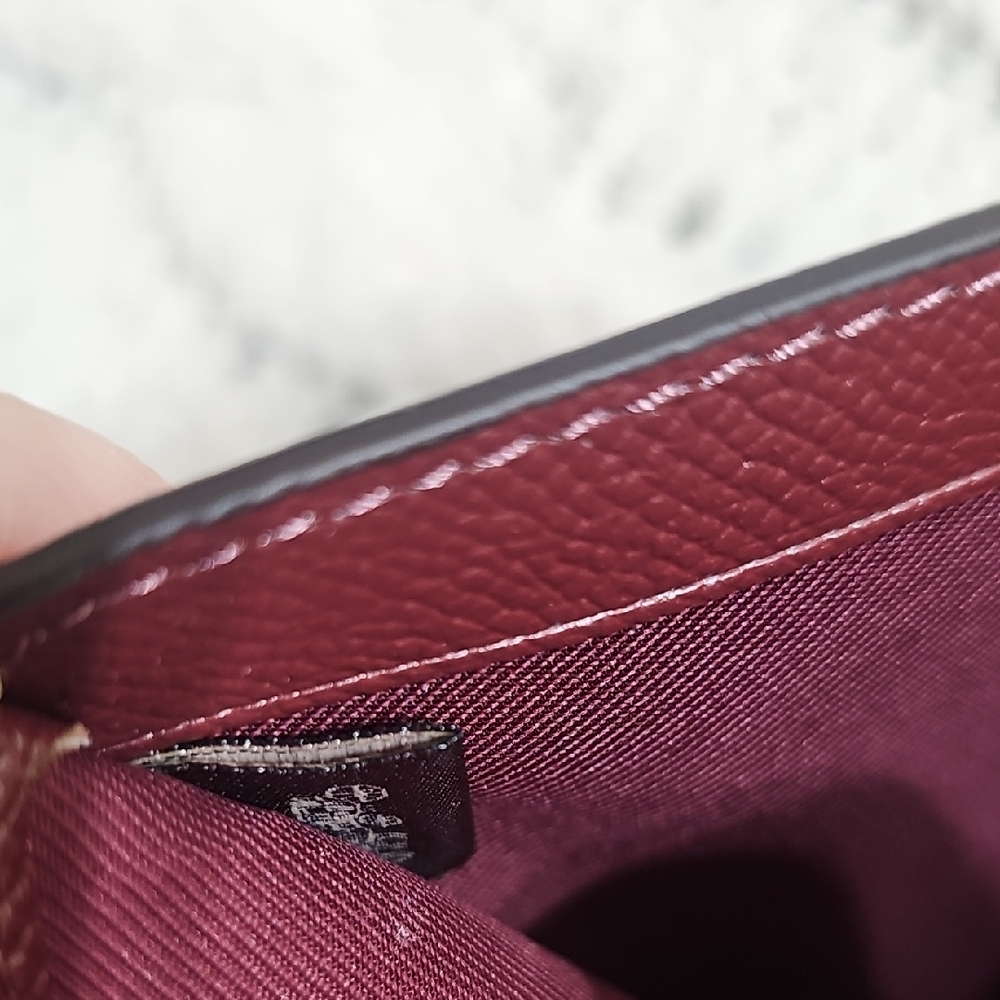 Coach Beige Leather Wallet - Picture 4 of 9